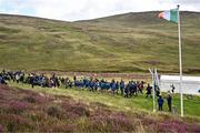 4 August 2025; The players parade before the M. Donnelly GAA Poc Fada All-Ireland Finals at Annaverna Mountain in the Cooley Peninsula, Ravensdale, Louth. Photo by Piaras Ó Mídheach/Sportsfile