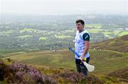 4 August 2025; A general view of the mountain range as Cillian Kiely of Offaly looks on while competing in the Senior Hurling competition during the M. Donnelly GAA Poc Fada All-Ireland Finals at Annaverna Mountain in the Cooley Peninsula, Ravensdale, Louth. Photo by Piaras Ó Mídheach/Sportsfile