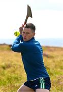 4 August 2025; Sean Óg McLaren of Antrim competing in the Senior Hurling competition during the M. Donnelly GAA Poc Fada All-Ireland Finals at Annaverna Mountain in the Cooley Peninsula, Ravensdale, Louth. Photo by Piaras Ó Mídheach/Sportsfile