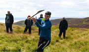 4 August 2025; Pearse Smyth of Down competing in the Senior Hurling competition during the M. Donnelly GAA Poc Fada All-Ireland Finals at Annaverna Mountain in the Cooley Peninsula, Ravensdale, Louth. Photo by Piaras Ó Mídheach/Sportsfile