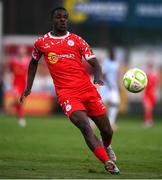 12 August 2025; Mipo Odubeko of Shelbourne during the UEFA Europa League Third Qualifying Round 2nd Leg match between Shelbourne and Rijeka at Tolka Park in Dublin. Photo by Ben McShane/Sportsfile