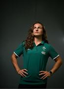 14 August 2025; Emily Lane poses for a portrait during an Ireland Women Rugby media conference at the IRFU High Performance Centre in Dublin. Photo by David Fitzgerald/Sportsfile