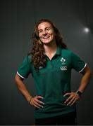 14 August 2025; Emily Lane poses for a portrait during an Ireland Women Rugby media conference at the IRFU High Performance Centre in Dublin. Photo by David Fitzgerald/Sportsfile