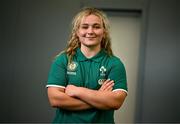 14 August 2025; Sadhbh McGrath poses for a portrait during an Ireland Women Rugby media conference at the IRFU High Performance Centre in Dublin. Photo by David Fitzgerald/Sportsfile