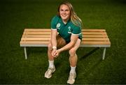 14 August 2025; Beibhinn Parsons poses for a portrait during an Ireland Women Rugby media conference at the IRFU High Performance Centre in Dublin. Photo by David Fitzgerald/Sportsfile