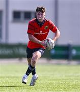13 August 2025; Ryan McCormack of Munster during the PwC U-18 Boys Interprovincial Series match between Leinster and Munster at Energia Park in Dublin. Photo by Tyler Miller/Sportsfile