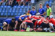 13 August 2025; James McMahon of Leinster during the PwC U-18 Boys Interprovincial Series match between Leinster and Munster at Energia Park in Dublin. Photo by Tyler Miller/Sportsfile