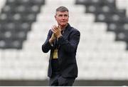 14 August 2025; St Patrick's Athletic manager Stephen Kenny walks the pitch before the UEFA Conference League Third Qualifying Round second leg match between Besiktas and St Patrick's Athletic at Besiktas Stadium in Istanbul, Türkiye. Photo by Emre Oktay/Sportsfile