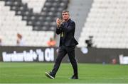 14 August 2025; St Patrick's Athletic manager Stephen Kenny walks the pitch before the UEFA Conference League Third Qualifying Round second leg match between Besiktas and St Patrick's Athletic at Besiktas Stadium in Istanbul, Türkiye. Photo by Emre Oktay/Sportsfile