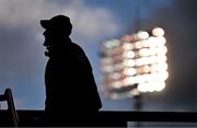 14 August 2025; A Shamrock Rovers supporter before the UEFA Conference League Third Qualifying Round second leg match between Shamrock Rovers and Ballkani at Tallaght Stadium in Dublin. Photo by Ben McShane/Sportsfile