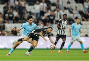 14 August 2025; Rafa Silva of Besiktas in action against Luke Turner of St Patrick's Athletic during the UEFA Conference League Third Qualifying Round second leg match between Besiktas and St Patrick's Athletic at Besiktas Stadium in Istanbul, Türkiye. Photo by Emre Oktay/Sportsfile