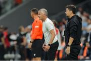 14 August 2025; Besiktas manager Ole Gunnar Solskjaer during the UEFA Conference League Third Qualifying Round second leg match between Besiktas and St Patrick's Athletic at Besiktas Stadium in Istanbul, Türkiye. Photo by Emre Oktay/Sportsfile