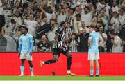 14 August 2025; Tammy Abraham of Besiktas celebrates after scoring his side's second goal during the UEFA Conference League Third Qualifying Round second leg match between Besiktas and St Patrick's Athletic at Besiktas Stadium in Istanbul, Türkiye. Photo by Emre Oktay/Sportsfile