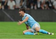 14 August 2025; Darren Robinson of St Patrick's Athletic reacts during the UEFA Conference League Third Qualifying Round second leg match between Besiktas and St Patrick's Athletic at Besiktas Stadium in Istanbul, Türkiye. Photo by Emre Oktay/Sportsfile