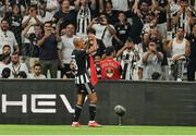 14 August 2025; João Mário of Besiktas celebrates after scoring his side's third goal during the UEFA Conference League Third Qualifying Round second leg match between Besiktas and St Patrick's Athletic at Besiktas Stadium in Istanbul, Türkiye. Photo by Emre Oktay/Sportsfile