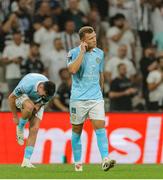 14 August 2025; Jamie Lennon of St Patrick's Athletic reacts after his side conceded their third goal during the UEFA Conference League Third Qualifying Round second leg match between Besiktas and St Patrick's Athletic at Besiktas Stadium in Istanbul, Türkiye. Photo by Emre Oktay/Sportsfile