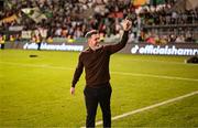 14 August 2025; Shamrock Rovers manager Stephen Bradley after the UEFA Conference League Third Qualifying Round second leg match between Shamrock Rovers and Ballkani at Tallaght Stadium in Dublin. Photo by Stephen McCarthy/Sportsfile