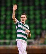 14 August 2025; Matt Healy of Shamrock Rovers after the UEFA Conference League Third Qualifying Round second leg match between Shamrock Rovers and Ballkani at Tallaght Stadium in Dublin. Photo by Ben McShane/Sportsfile
