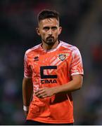 14 August 2025; Almir Kryeziu of Ballkani during the UEFA Conference League Third Qualifying Round second leg match between Shamrock Rovers and Ballkani at Tallaght Stadium in Dublin. Photo by Stephen McCarthy/Sportsfile