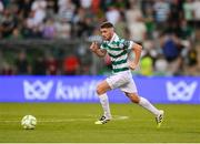 14 August 2025; Dylan Watts of Shamrock Rovers during the UEFA Conference League Third Qualifying Round second leg match between Shamrock Rovers and Ballkani at Tallaght Stadium in Dublin. Photo by Stephen McCarthy/Sportsfile