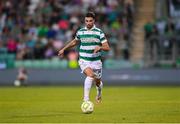 14 August 2025; Danny Mandroiu of Shamrock Rovers during the UEFA Conference League Third Qualifying Round second leg match between Shamrock Rovers and Ballkani at Tallaght Stadium in Dublin. Photo by Stephen McCarthy/Sportsfile