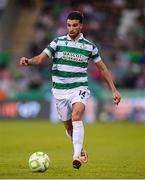 14 August 2025; Danny Mandroiu of Shamrock Rovers during the UEFA Conference League Third Qualifying Round second leg match between Shamrock Rovers and Ballkani at Tallaght Stadium in Dublin. Photo by Stephen McCarthy/Sportsfile