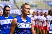 3 August 2025; Fiona Dooley of Laois in the parade before the TG4 All-Ireland Ladies Football Intermediate Championship final match between Laois and Tyrone at Croke Park in Dublin. Photo by Piaras Ó Mídheach/Sportsfile