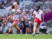 3 August 2025; Sorcha Gormley of Tyrone during the TG4 All-Ireland Ladies Football Intermediate Championship final match between Laois and Tyrone at Croke Park in Dublin. Photo by Piaras Ó Mídheach/Sportsfile