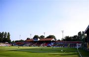 15 August 2025; A general view of Tolka Park before the Sports Direct Women's FAI Cup quarter-final match between Shelbourne and Shamrock Rovers at Tolka Park in Dublin. Photo by Ben McShane/Sportsfile
