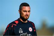 15 August 2025; Shelbourne manager Eoin Wearen during the Sports Direct Women's FAI Cup quarter-final match between Shelbourne and Shamrock Rovers at Tolka Park in Dublin. Photo by Ben McShane/Sportsfile
