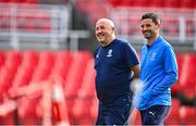 15 August 2025; Padraig Amond of Waterford and Waterford head coach John Coleman before the Sports Direct Men’s FAI Cup third round match between Cork City and Waterford at Turner's Cross in Cork. Photo by Tyler Miller/Sportsfile