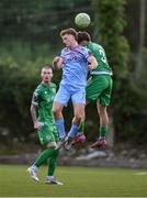 15 August 2025; Cian Bargary of Cobh Ramblers in action against Sean O'Connell of Kerry FC during the Sports Direct Men’s FAI Cup third round match between Kerry FC and Cobh Ramblers at Mounthawk Park in Tralee, Kerry. Photo by Brendan Moran/Sportsfile