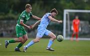 15 August 2025; Cian Bargary of Cobh Ramblers in action against Ronan Teahan of Kerry FC during the Sports Direct Men’s FAI Cup third round match between Kerry FC and Cobh Ramblers at Mounthawk Park in Tralee, Kerry. Photo by Brendan Moran/Sportsfile