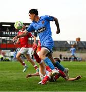 15 August 2025; Dawson Devoy of Bohemians in action against Ciaron Harkin of Sligo Rovers during the Sports Direct Men’s FAI Cup third round match between Bohemians and Sligo Rovers at Dalymount Park in Dublin. Photo by Stephen McCarthy/Sportsfile