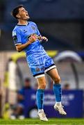 15 August 2025; Dawson Devoy of Bohemians reacts during the Sports Direct Men’s FAI Cup third round match between Bohemians and Sligo Rovers at Dalymount Park in Dublin. Photo by Seb Daly/Sportsfile