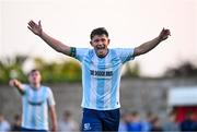 15 August 2025; Calym Crowe of Salthill Devon during the Sports Direct Men’s FAI Cup third round match between Salthill Devon and Galway United at Eamonn Deacy Park in Galway. Photo by Piaras Ó Mídheach/Sportsfile