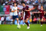 15 August 2025; Jimmy Keohane of Galway United during the Sports Direct Men’s FAI Cup third round match between Salthill Devon and Galway United at Eamonn Deacy Park in Galway. Photo by Piaras Ó Mídheach/Sportsfile