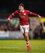 15 August 2025; Owen Elding of Sligo Rovers celebrates at the final whistle of the Sports Direct Men’s FAI Cup third round match between Bohemians and Sligo Rovers at Dalymount Park in Dublin. Photo by Stephen McCarthy/Sportsfile