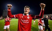 15 August 2025; Owen Elding of Sligo Rovers celebrates after the Sports Direct Men’s FAI Cup third round match between Bohemians and Sligo Rovers at Dalymount Park in Dublin. Photo by Stephen McCarthy/Sportsfile