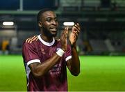 15 August 2025; Jeremy Sivi of Galway United after his side's victory in the Sports Direct Men’s FAI Cup third round match between Salthill Devon and Galway United at Eamonn Deacy Park in Galway. Photo by Piaras Ó Mídheach/Sportsfile