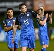 15 August 2025; Joel Bradley Walsh of Finn Harps after his side's victory in the Sports Direct Men’s FAI Cup third round match between Finn Harps and Bray Wanderers at Finn Park in Ballybofey, Donegal. Photo by Ramsey Cardy/Sportsfile