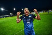 15 August 2025; Oran Brogan of Finn Harps after his side's victory in the Sports Direct Men’s FAI Cup third round match between Finn Harps and Bray Wanderers at Finn Park in Ballybofey, Donegal. Photo by Ramsey Cardy/Sportsfile