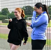 16 August 2025; Participants during an FAI / DCC Female Referee Programme course at Irishtown Stadium in Dublin. Photo by Tyler Miller/Sportsfile