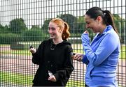 16 August 2025; Participants during an FAI / DCC Female Referee Programme course at Irishtown Stadium in Dublin. Photo by Tyler Miller/Sportsfile