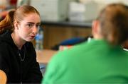 16 August 2025; Participants during an FAI / DCC Female Referee Programme course at Irishtown Stadium in Dublin. Photo by Tyler Miller/Sportsfile