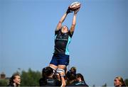 16 August 2025; Molly Boyne of Leinster warms up before the Vodafone Women’s Interprovincial Championship Round 2 match between Leinster and Munster at Energia Park in Dublin. Photo by Shauna Clinton/Sportsfile