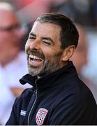 16 August 2025; Derry City manager Tiernan Lynch before the Sports Direct Men’s FAI Cup third round match between Derry City and Drogheda United at The Ryan McBride Brandywell Stadium in Derry. Photo by Stephen McCarthy/Sportsfile