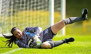 16 August 2025; DLR Waves goalkeeper Eve Badana during the Sports Direct Women's FAI Cup quarter-final match between DLR Waves and Treaty United at UCD Bowl in Dublin. Photo by Seb Daly/Sportsfile