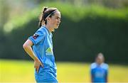 16 August 2025; Eve Conheady of DLR Waves during the Sports Direct Women's FAI Cup quarter-final match between DLR Waves and Treaty United at UCD Bowl in Dublin. Photo by Seb Daly/Sportsfile