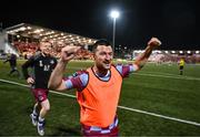 16 August 2025; Ryan Brennan of Drogheda United celebrates after the Sports Direct Men’s FAI Cup third round match between Derry City and Drogheda United at The Ryan McBride Brandywell Stadium in Derry. Photo by Stephen McCarthy/Sportsfile